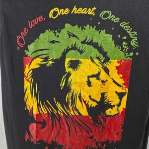 Defend Brooklyn x The Marley Family Bob‎ Marley Rasta Lion T-Shirt Black Small